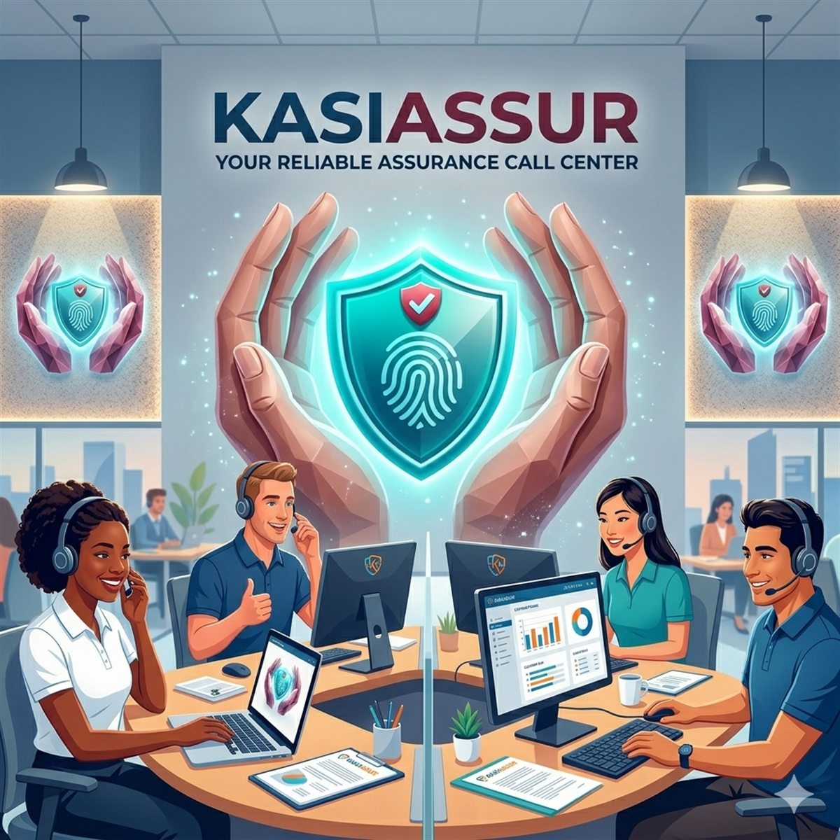 Illustration de protection et centre de relation client KASIASSUR