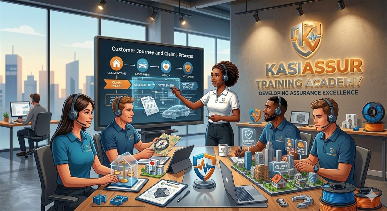 Illustration d'equipe KASIASSUR en accompagnement et gestion des parcours